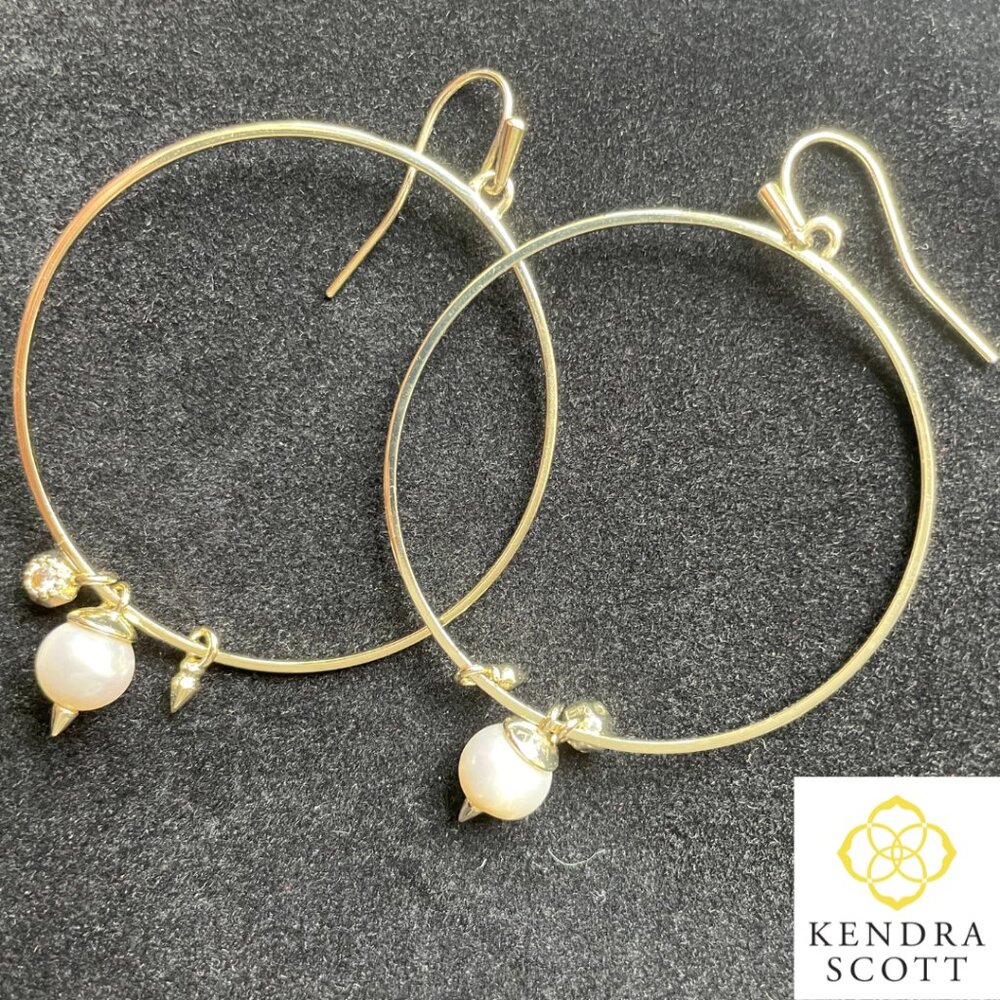Kendra Scott | 3 Charm Hoop Earrings | Gold